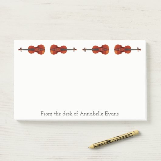 Violins personaliseren post-it® notes (Op bureau)