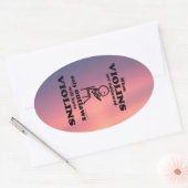 Violins Verboden ovaal Sticker (Envelop)