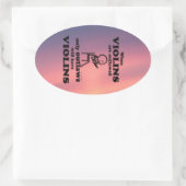 Violins Verboden ovaal Sticker (Tas)