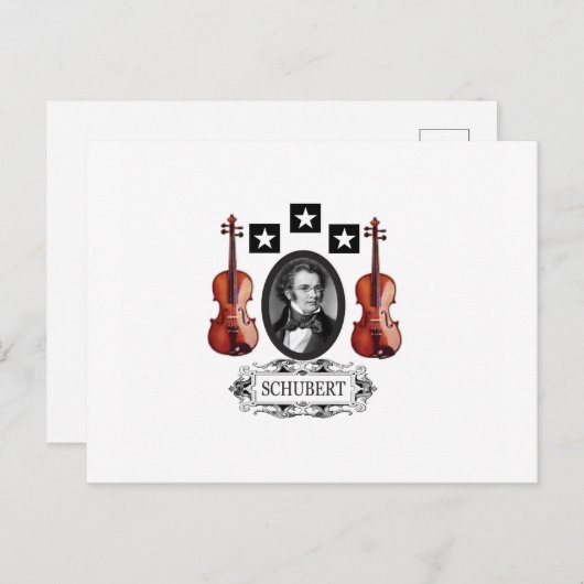 VIOLINS VOOR SCHUBERT BRIEFKAART (Voorkant / Achterkant)