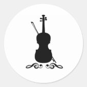 Violinstickers Ronde Sticker (Voorkant)