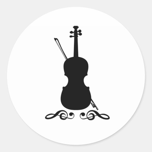 Violinstickers Ronde Sticker (Voorkant)