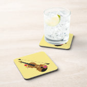 Violist  Bloemenviool Bier Onderzetter (Rechterzijde)