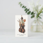 Violist  Bloemenviool Muzikant Docent Visitekaartje (Staand voorkant)