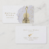 · Violist Blue waterverf Visitekaartje (Voorkant / Achterkant)