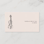 Violist Blush Pink Elegant Script Music Teacher Visitekaartje (Achterkant)