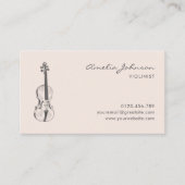 Violist Blush Pink Elegant Script Music Teacher Visitekaartje (Voorkant)