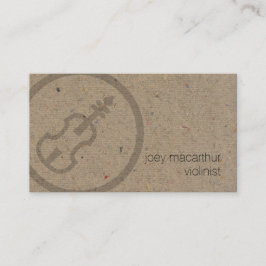 Violist Bold Viool Icoon Muziek Visitekaartje