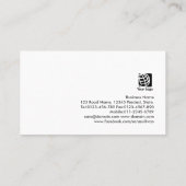 Violist Bold Zilveren Viool Icoon Elegant Visitekaartje (Achterkant)