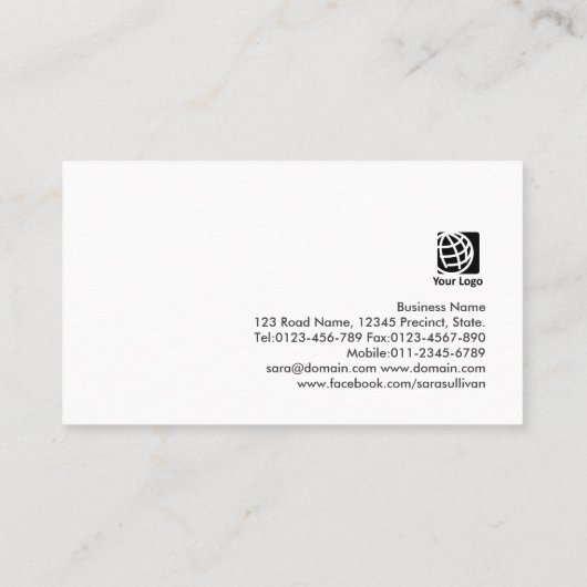 Violist Bold Zilveren Viool Icoon Elegant Visitekaartje (Achterkant)