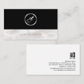 Violist Bold Zilveren Viool Icoon Elegant Visitekaartje (Voorkant / Achterkant)