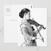 -violist briefkaart (Voorkant / Achterkant)