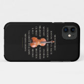 Violist Composers Case-Mate iPhone Case (Achterkant (horizontaal))