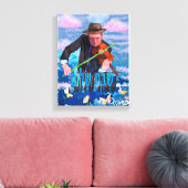 Violist en Chabat Chalom Canvas Afdruk (Insitu (Woonkamer))