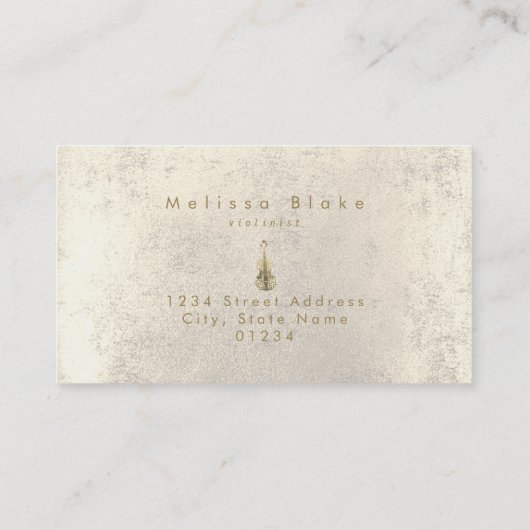 violist faux rhinestone visitekaartje (Achterkant)