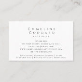 Violist Floral Violin Muziekleraar Muzikant Visitekaartje (Achterkant)