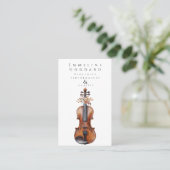 Violist Floral Violin Muziekleraar Muzikant Visitekaartje (Staand voorkant)