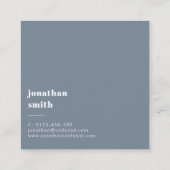 Violist Foto Professionele Muzikant Minimal Vierkante Visitekaartje (Achterkant)