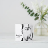 Violist Foto Professionele Muzikant Minimal Vierkante Visitekaartje (Staand voorkant)