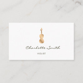 Violist Goud Elegant Muzikant Wit Visitekaartje