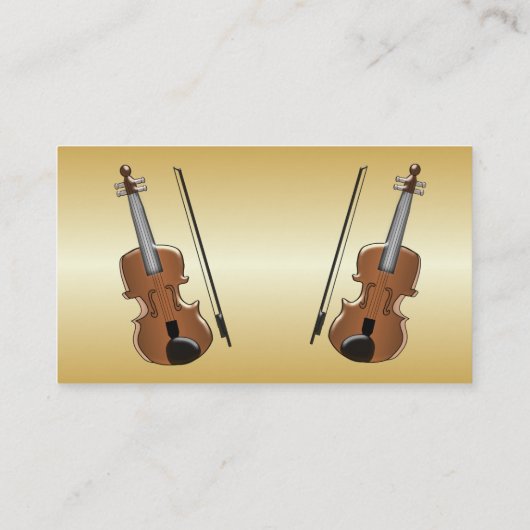 Violist goudkleurig visitekaartje (Achterkant)