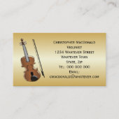 Violist goudkleurig visitekaartje (Voorkant)