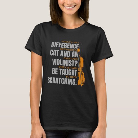 Violist Hilarisch viool T-shirt (Voorkant)