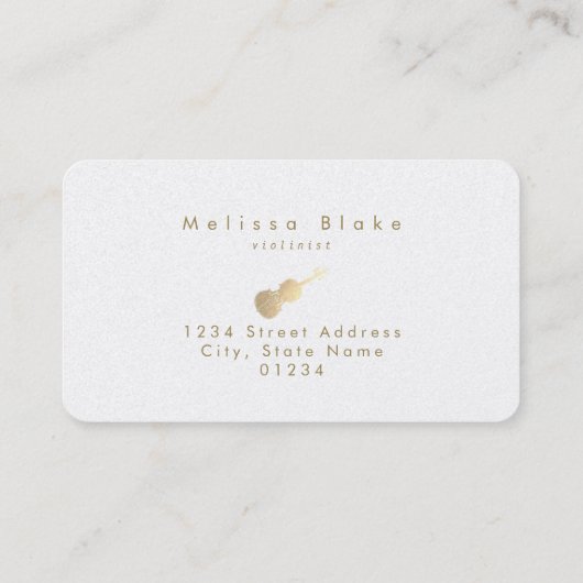 violist paint splash design visitekaartje (Achterkant)