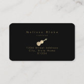 violist roze waterverf zwart visitekaartje (Achterkant)