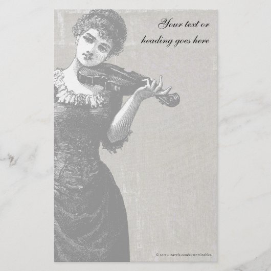 violist stationery briefpapier (Voorkant)