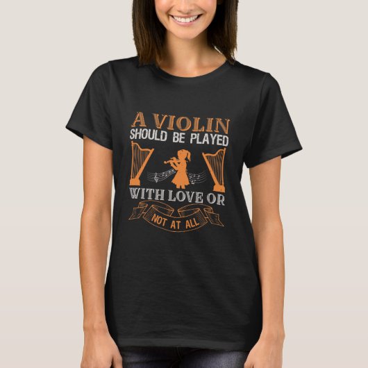 violist violin speler violin t-shirt (Voorkant)