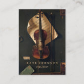 Violist Vioolmusicus Leraar Elegant Visitekaartje (Voorkant)