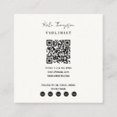 Violist Vioolmuzikant Docent QR Code Vierkante Visitekaartje (Achterkant)