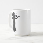 Violiste Silhouet Dame Koffiemok (Voorkant links)