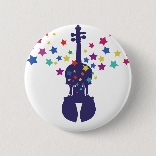 Violn Star Canvas tas, Sleutelhanger of Button (Voorkant)