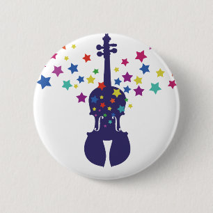 Violn Star Canvas tas, Sleutelhanger of Button