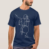Violoncello Abstract Line Drawing Musician Cello T-shirt (Voorkant)