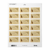 Viool Adreslabel Etiket (Full Sheet)