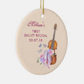 Viool, Ballet Schoenen & Vlinders Ballet Overwegin Keramisch Ornament (Rechts)