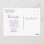 Viool, balletschoenen en vlinders feest Bedankt Briefkaart (Achterkant)