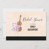 Viool, balletschoenen en vlinders Vrijgezellenfees Kaart (Voorkant)