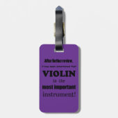 Viool Belangrijkste Instrument Bagagelabel (Achterkant verticaal)