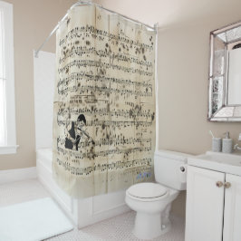 Viool Blad Muziek Douchegordijn