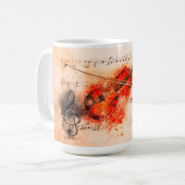 Viool Bladmuziek Mok 15 oz (Voorkant links)