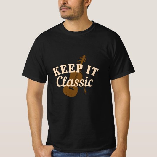 Viool - Blijf Klassiek T-shirt (Voorkant)