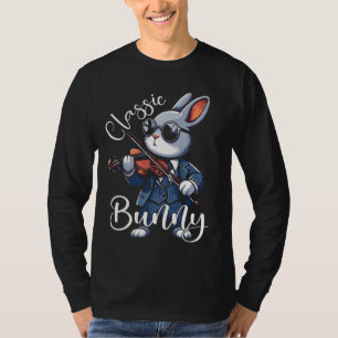 Viool Bunny Konijn Violist Fiddle Hare T-shirt