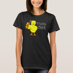Viool Chick Tekst T-shirt