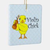 Viool ChickText Keramisch Ornament (Rechts)