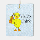Viool ChickText Keramisch Ornament (Links)
