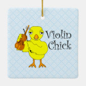 Viool ChickText Keramisch Ornament (Achterkant)